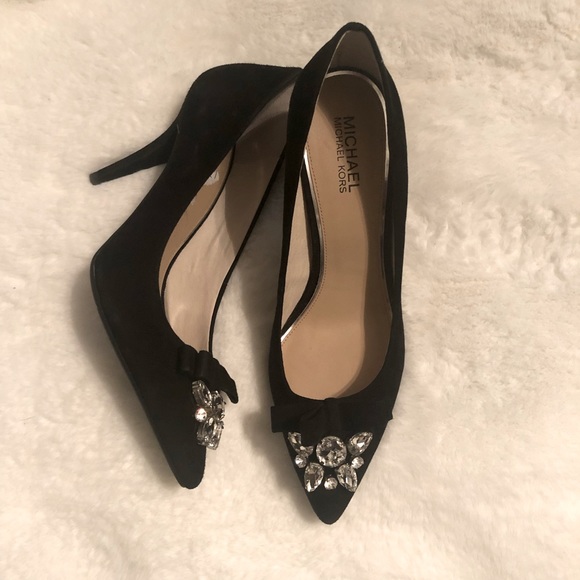 Michael Kors Shoes - New Michael Kors Black Pumps Rhinestones Heels sz 10